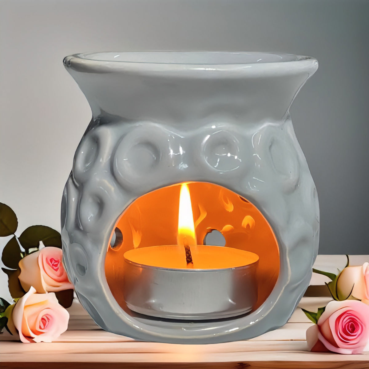 Petite Ceramic Oil Burner- Available in Pink and Grey