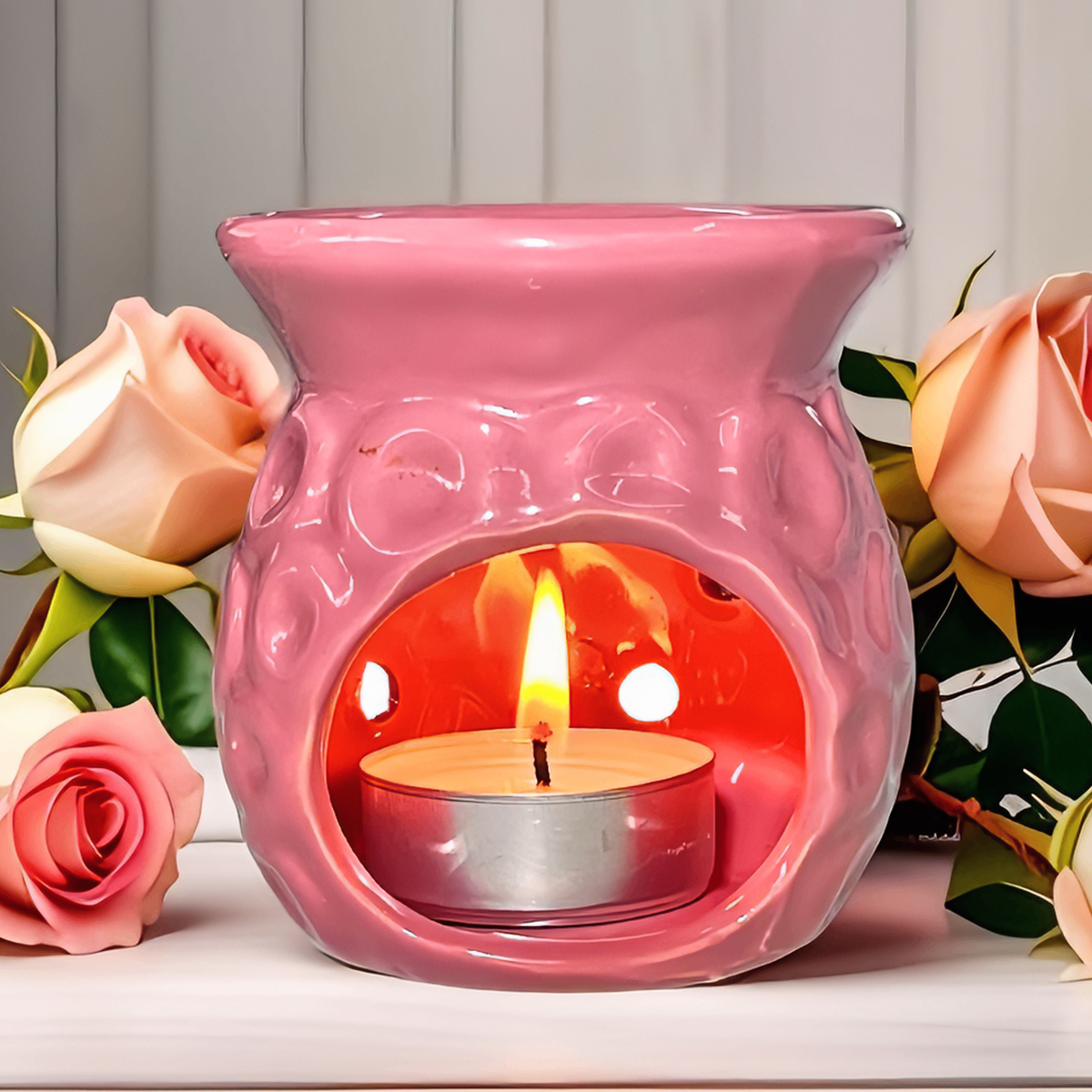 Petite Ceramic Oil Burner- Available in Pink and Grey