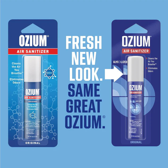 Ozium Air Sanitizer Spray New Packaging vs Old