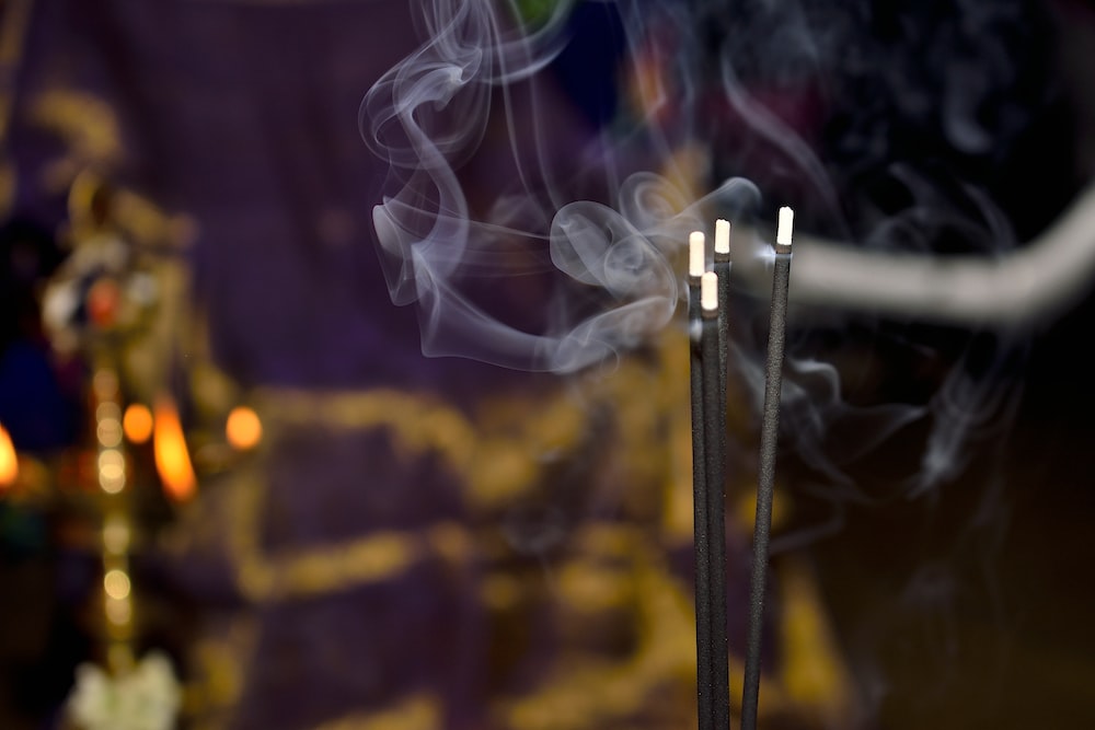 Blunt Black 11 Inch Dark Incense Sticks Burning