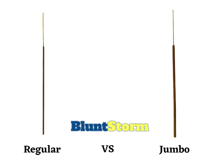 Blunt Storm Incense Sticks Size Difference Graphic