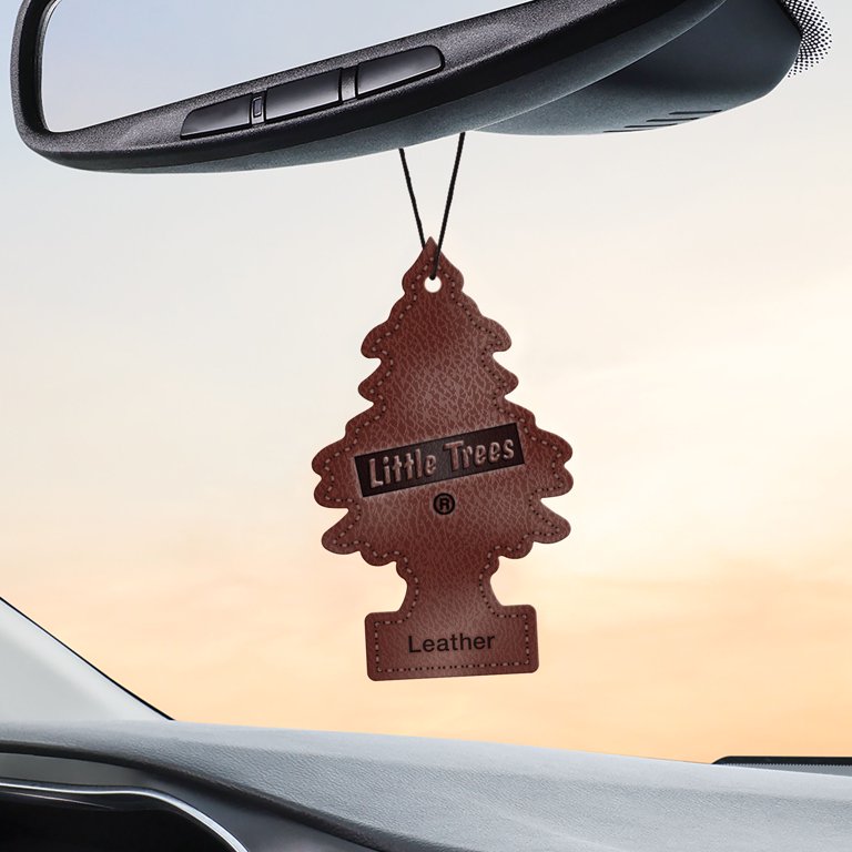 Little Trees Leather Air Freshener Hanging in Car 