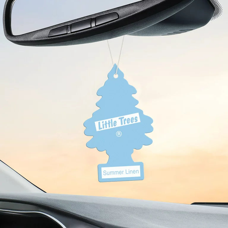 Little Trees Summer Linen Air Freshener Hanging in Car