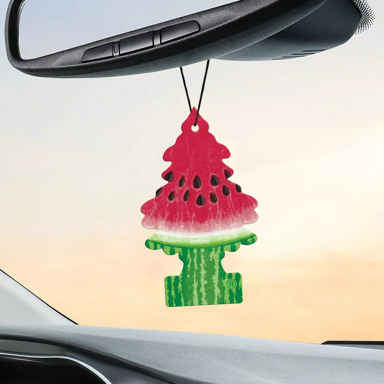 Little Trees Watermelon Air Freshener Hanging in Car