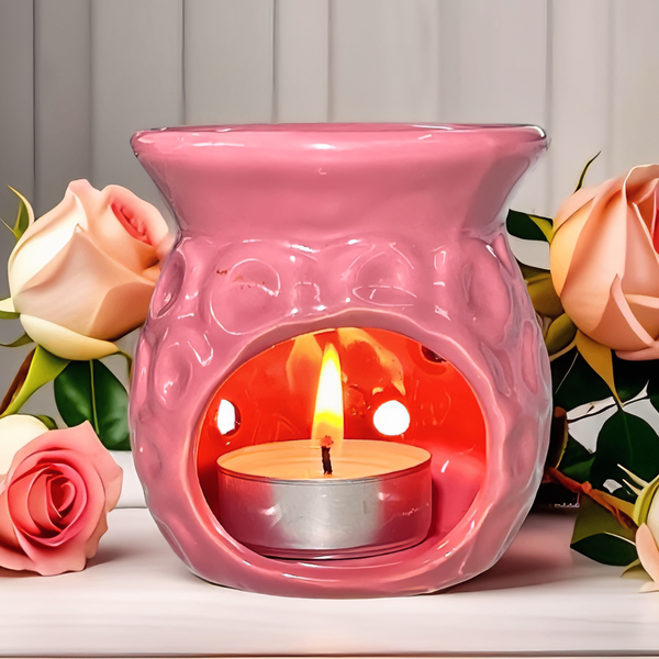 Petite Ceramic Oil Burner in Pink