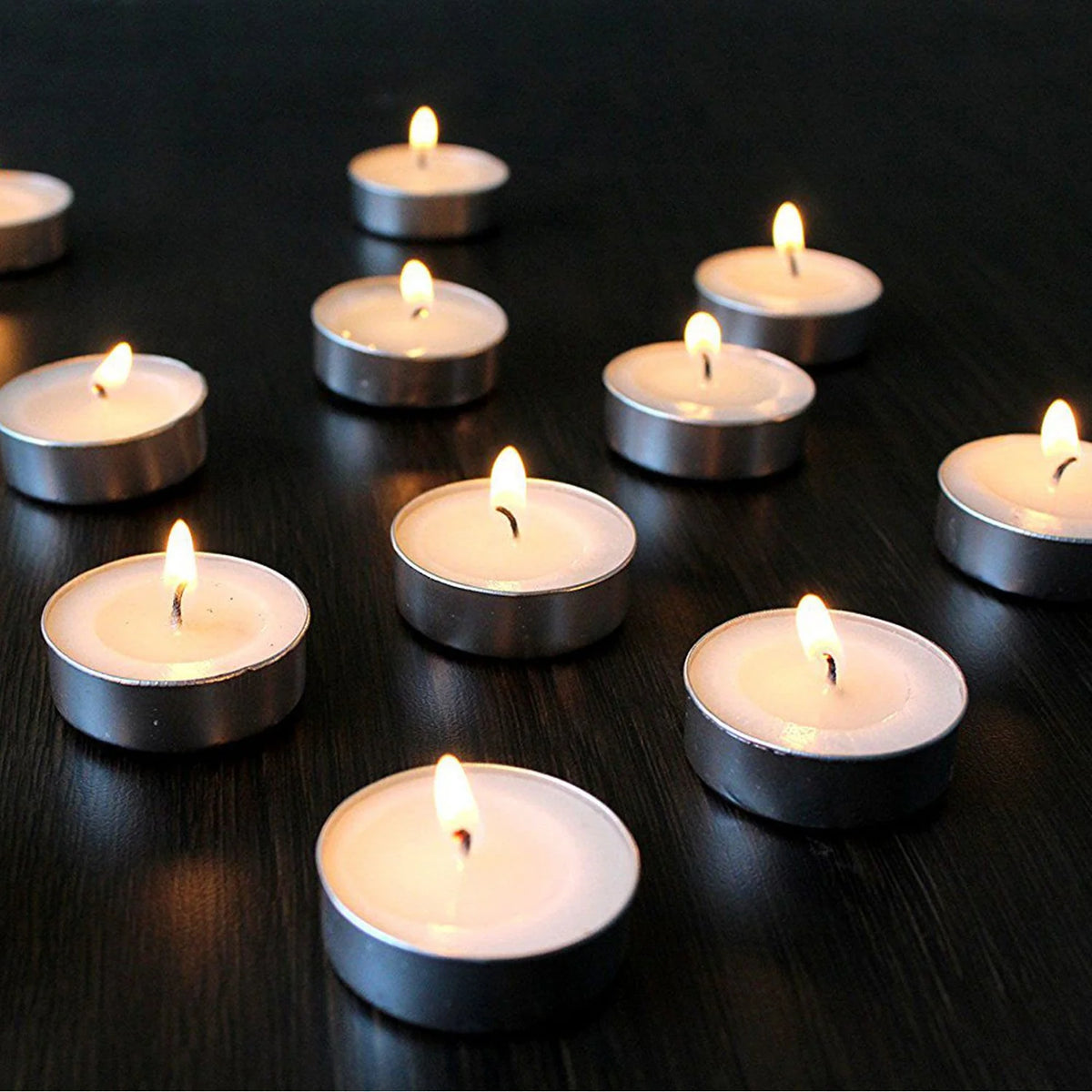Tealight Candles Lit Picture