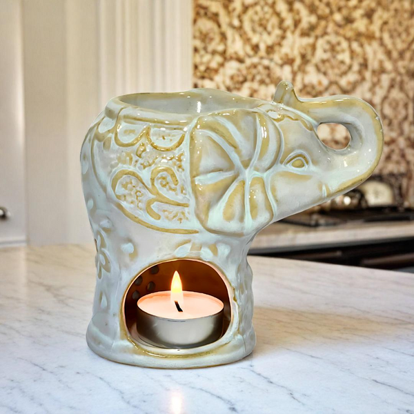 Elephant Ceramic Oil Burner & Wax Warmer