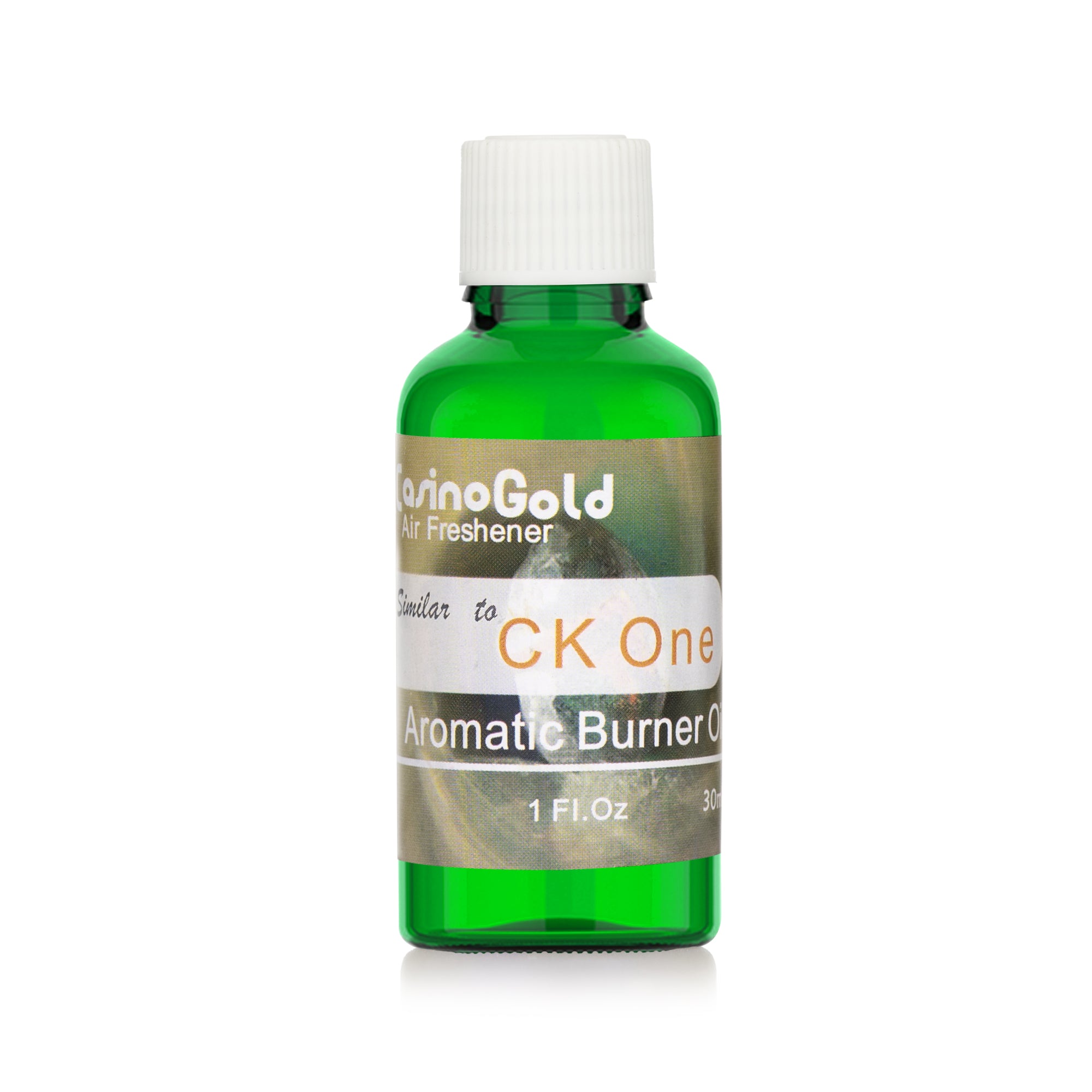 Casino Gold ck one type fragrance oil for air fresheners and burners, 1 oz green bottle