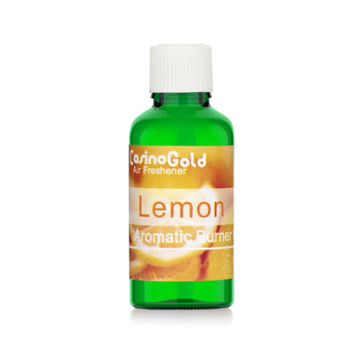 Casino Gold lemon fragrance oil for air fresheners and burners, 1 oz green bottle