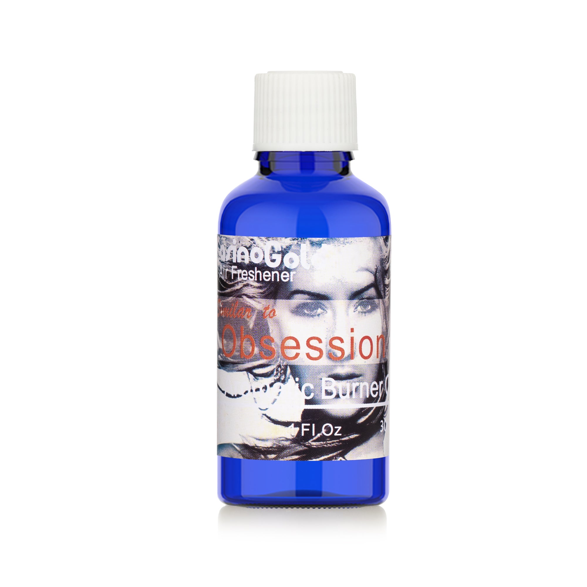 Casino Gold obsession for women type fragrance oil for air fresheners and burners, 1 oz blue bottle