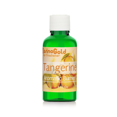 Casino Gold tangerine fragrance oil for diffusers and oil burners, 1 oz blue bottle