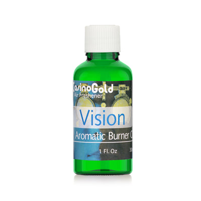 Casino Gold vision fragrance oil for diffusers and oil burners, 1 oz green bottle