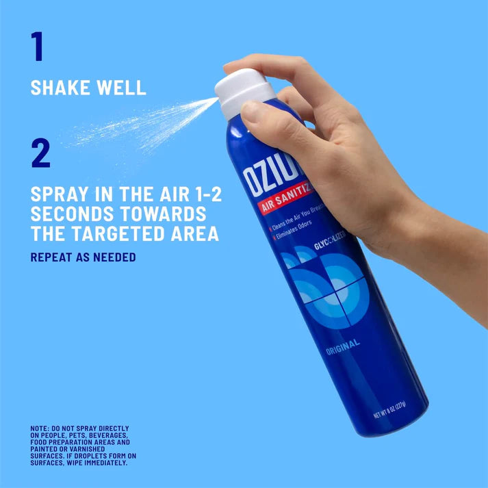 Ozium Air Sanitizer Spray How to Use Spray Instructions